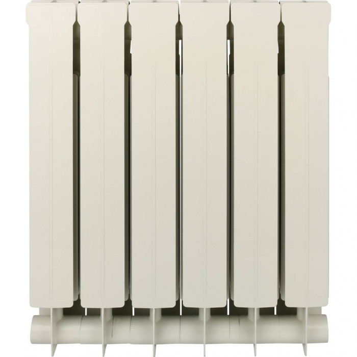 Биметаллический радиатор Global STYLE PLUS 500, 6 секций, боковое подключение, белый