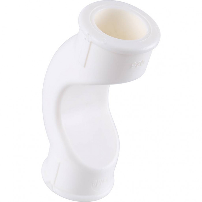Обводное колено Kalde d=25 для полипропиленовых труб под сварку (цвет белый)