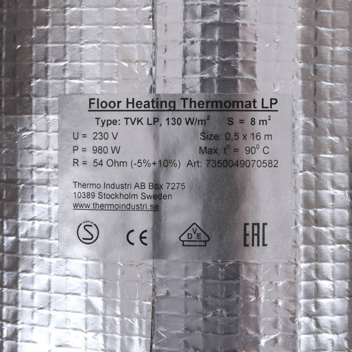 Термомат THERMO TVK-130 LP 8 м.кв