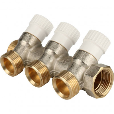 STOUT Коллектор распределительный 3/4&quot;, 3 отвода 3/4&quot;ЕК