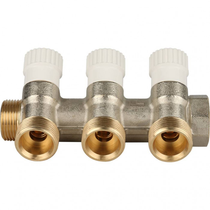 STOUT Коллектор распределительный 3/4", 3 отвода 3/4"ЕК
