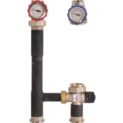 ROMMER RDG-0002 Насосная группа с термостатическим смесительным клапаном (20-40?С) 1  без насоса