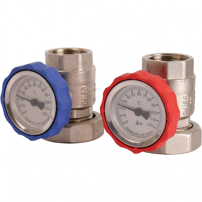 ROMMER RDG-0002 Насосная группа с термостатическим смесительным клапаном (20-40?С) 1  без насоса