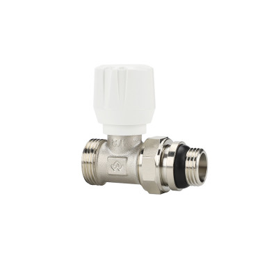 Радиаторный клапан (вентиль) ручной регулировки Varmega VM10112, 1/2&quot; x 3/4&quot;EK НР, прямой, с самоуплотняющимся полусгоном