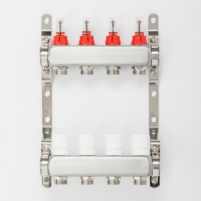 Коллекторная группа Прокситерм 1&quot;, нерж.сталь, 4 выходов на 3/4&quot;