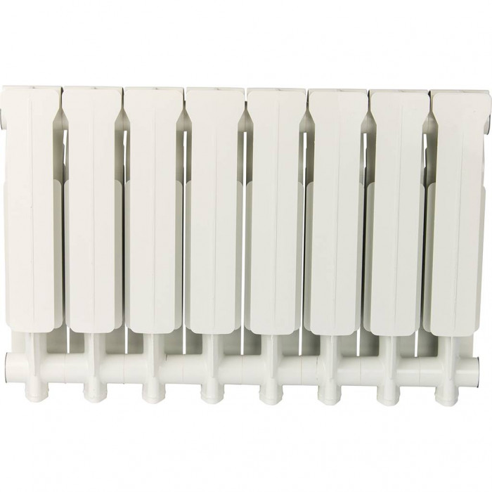 Алюминиевый радиатор Global ISEO 350 350, 8 секций, боковое подключение, белый