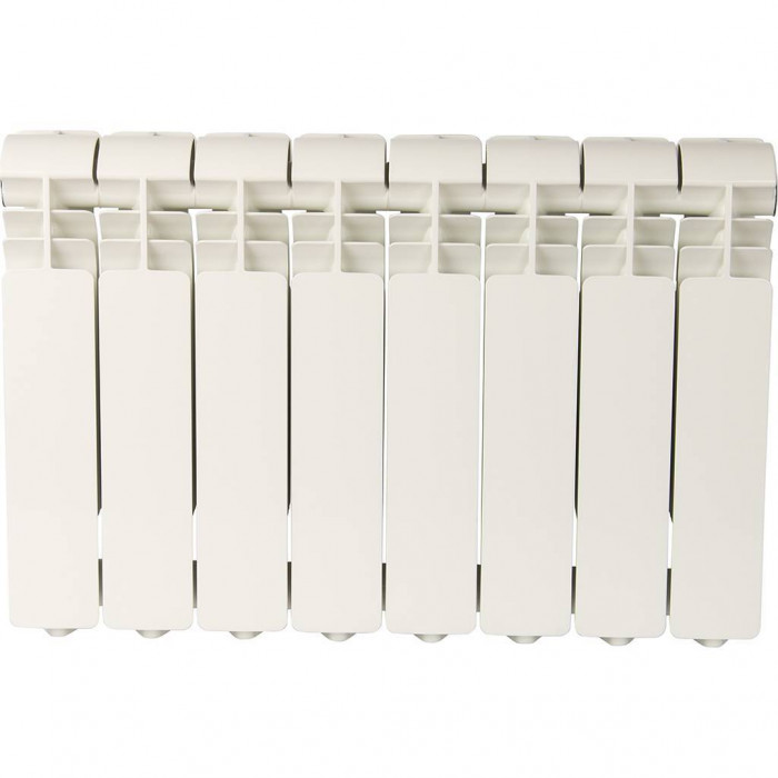 Алюминиевый радиатор Global ISEO 350 350, 8 секций, боковое подключение, белый