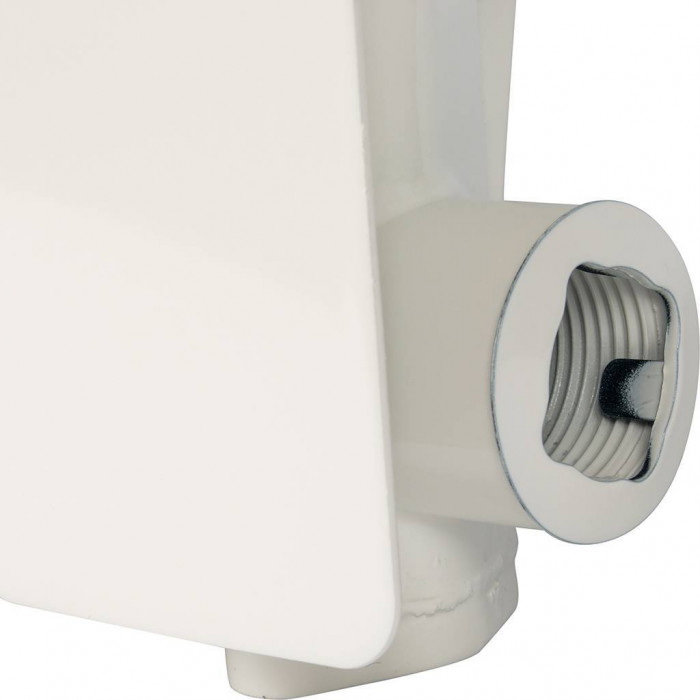 Алюминиевый радиатор Global ISEO 350 350, 8 секций, боковое подключение, белый