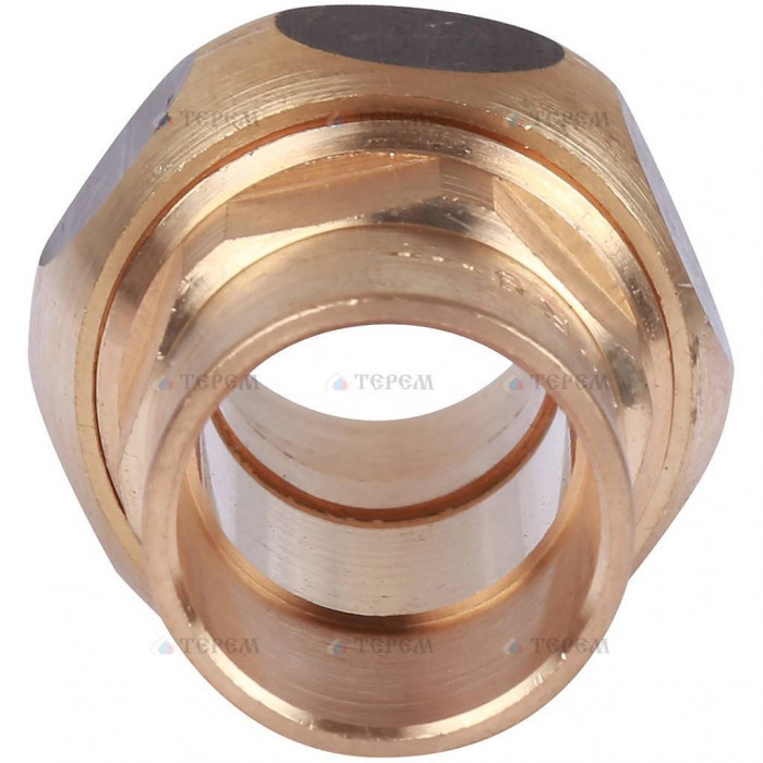 Sanha 4330 сгон ВП-ВП, бронза, с плоским уплотнением 18, для медных труб под пайку