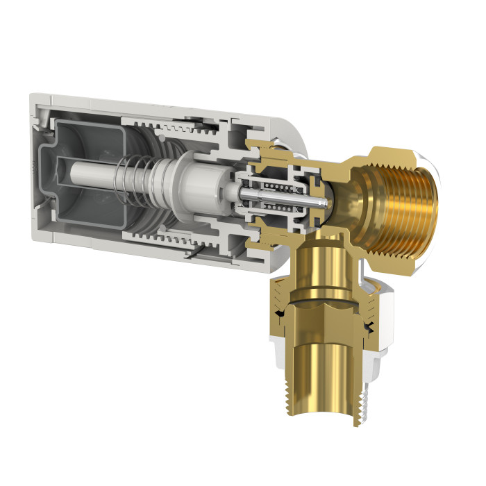 Термостатическая головка TC-D1, клеммная, с установкой нуля, цвет белый