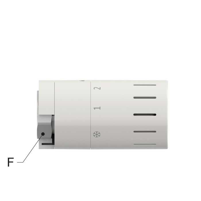 Термостатическая головка TC-D1, клеммная, с установкой нуля, цвет белый