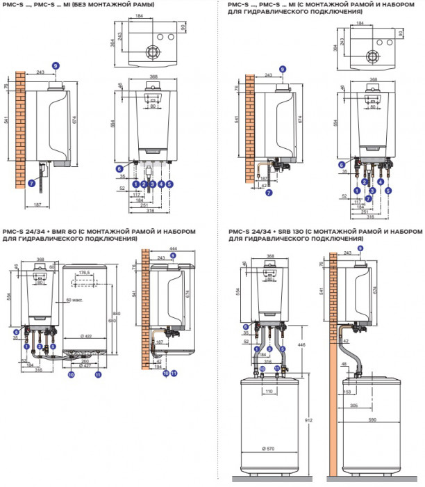 Настенный газовый котел De Dietrich NANEO S PMC-S 24/28 MI, конденсационный, двухконтурный