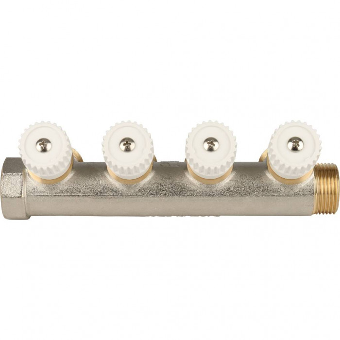 STOUT Коллектор распределительный 3/4", 4 отвода 3/4"ЕК
