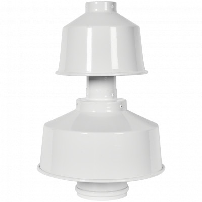 ROMMER RCA-6010-000334 Оголовок с ветрозащитой D 60/100 БЕЛЫЙ (Алюминий)