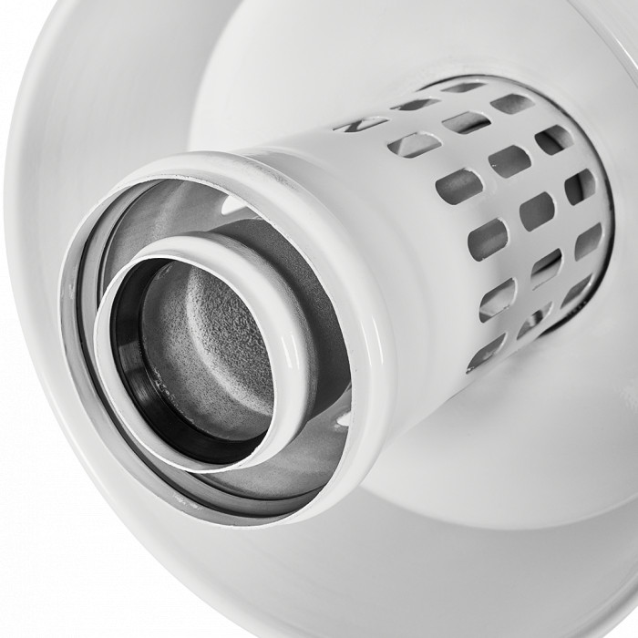 ROMMER RCA-6010-000334 Оголовок с ветрозащитой D 60/100 БЕЛЫЙ (Алюминий)