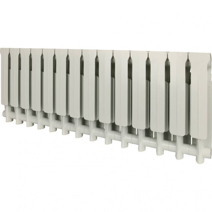 Алюминиевый радиатор Global ISEO 350 350, 14 секций, боковое подключение, белый