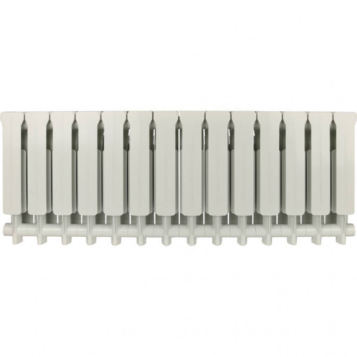 Алюминиевый радиатор Global ISEO 350 350, 14 секций, боковое подключение, белый