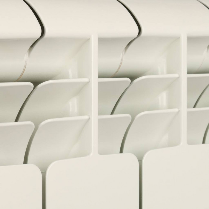 Алюминиевый радиатор Global ISEO 350 350, 14 секций, боковое подключение, белый