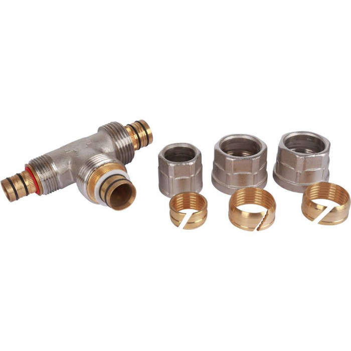 Тройник переходной Prandelli Multyrama (26.3х26.3х20.2) для металлопластиковых труб винтовой