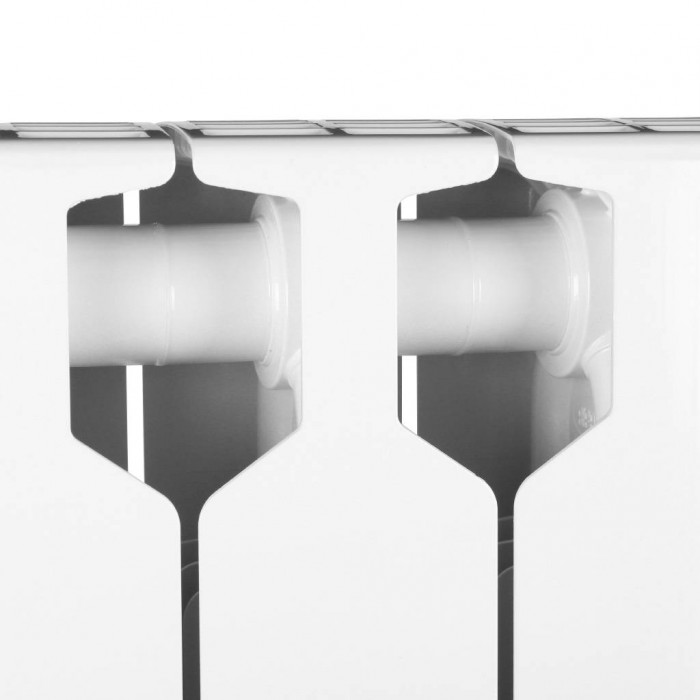 Биметаллический радиатор RIFAR SUPReMO 800, 4 секций, боковое подключение, белый