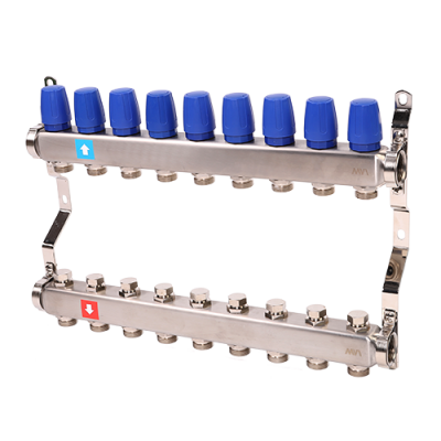 Коллектор без расходомеров, 9 выходов