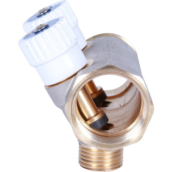 STOUT Коллектор распределительный 1", 2 отвода 1/2" плоское уплотнение