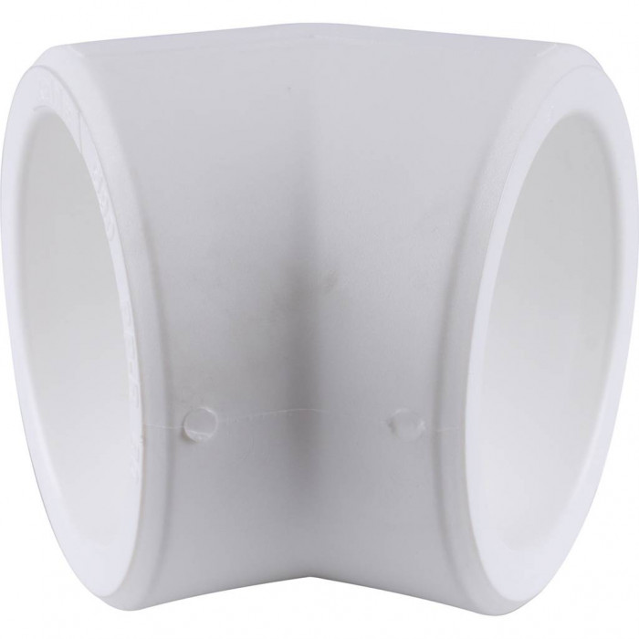 Угольник 45* Kalde d=90 для полипропиленовых труб под сварку (цвет белый)