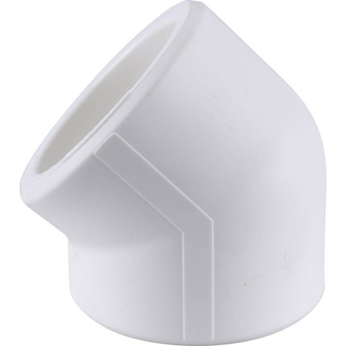 Угольник 45* Kalde d=90 для полипропиленовых труб под сварку (цвет белый)
