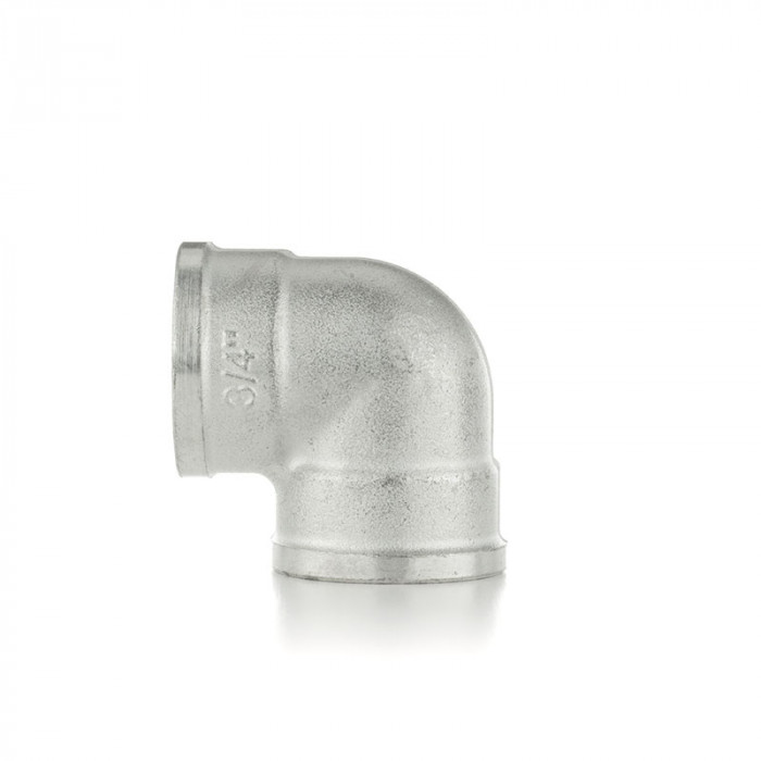Угольник 90° равнопроходной, ВВ 3/4", TIN латунь
