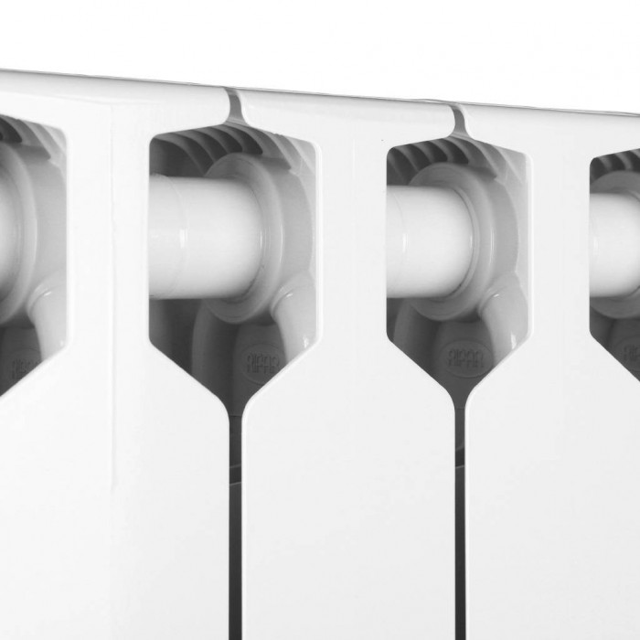 Биметаллический радиатор RIFAR SUPReMO 800, 6 секций, боковое подключение, белый