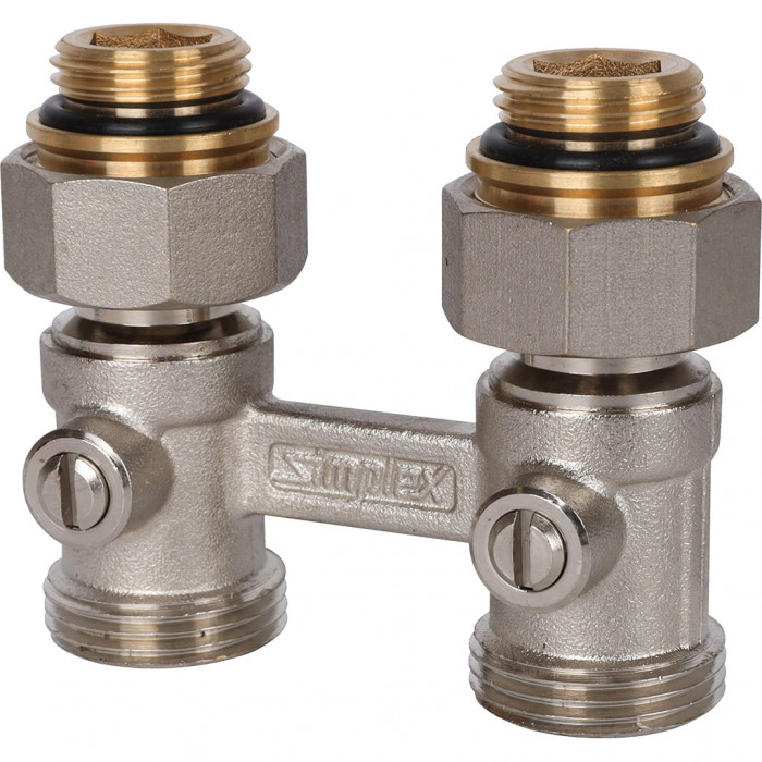 Узел нижнего подключения радиатора Simplex Standart line D1/50 прямой, G 1/2" M x G 3/4" M