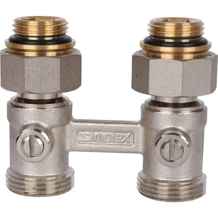 Узел нижнего подключения радиатора Simplex Standart line D1/50 прямой, G 1/2" M x G 3/4" M