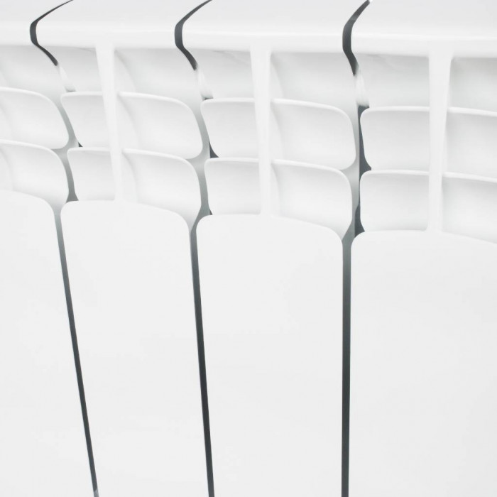 Биметаллический радиатор STOUT Space 350, 12 секций, боковое подключение, белый