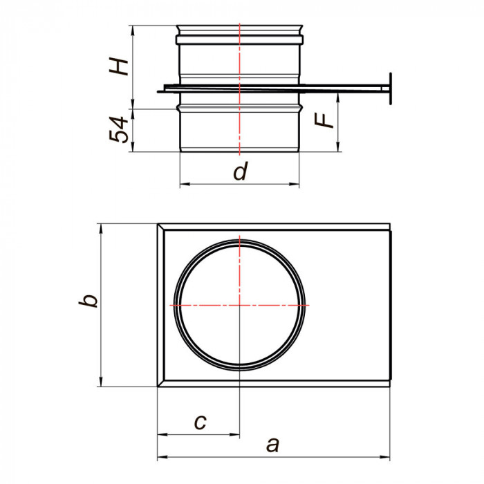 Задвижка выдвижная D200, AISI 304 (Вулкан)