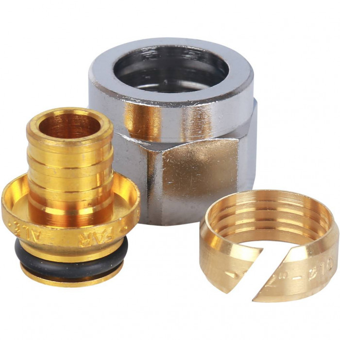 Концовка евроконус FAR для труб PEX 16х2.2, с накидной гайкой 1/2