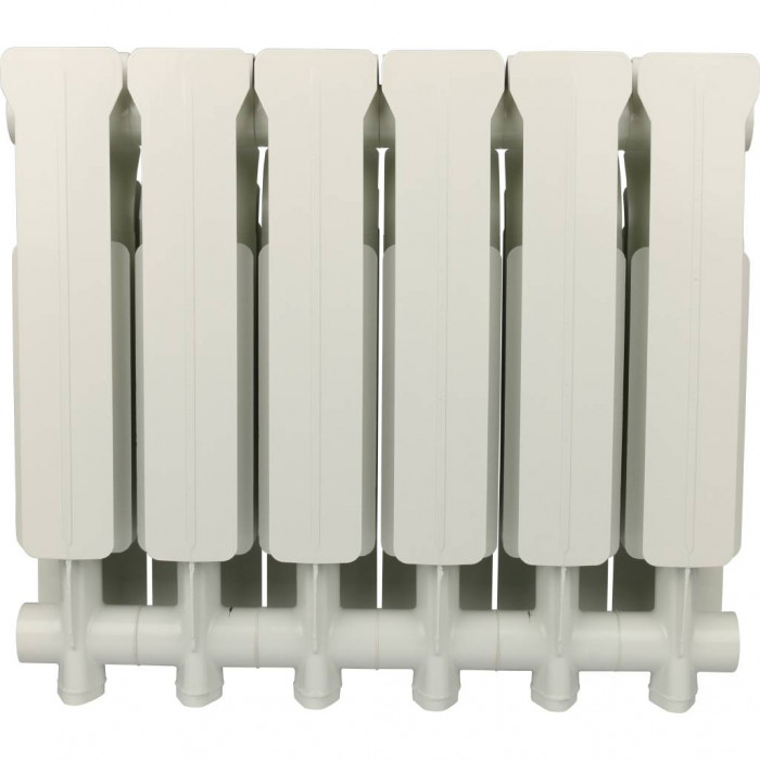 Алюминиевый радиатор Global ISEO 350 350, 6 секций, боковое подключение, белый