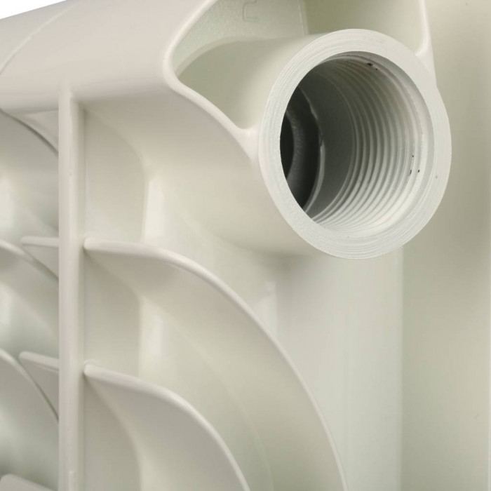 Алюминиевый радиатор Global ISEO 350 350, 6 секций, боковое подключение, белый