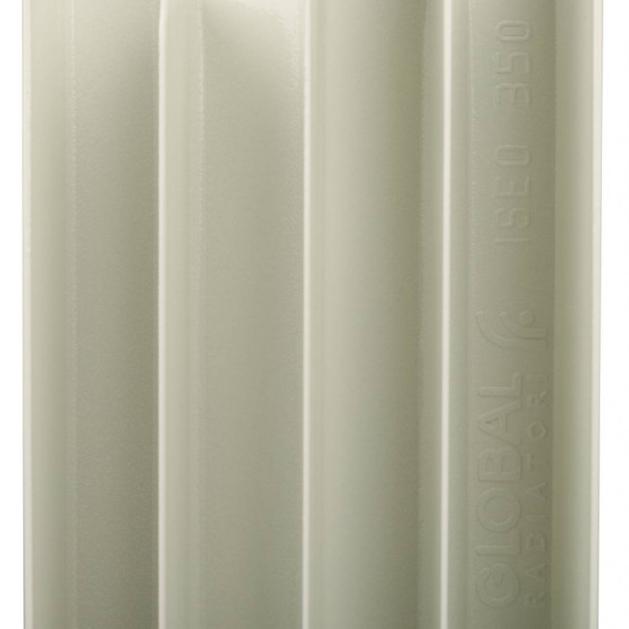 Алюминиевый радиатор Global ISEO 350 350, 6 секций, боковое подключение, белый