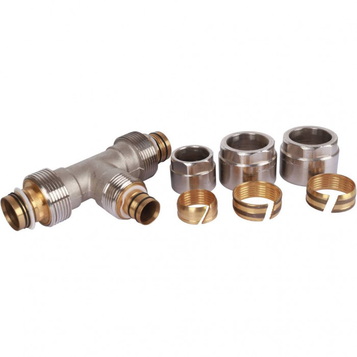 Тройник переходной Prandelli Multyrama (32.3х26.3х32.3) для металлопластиковых труб винтовой