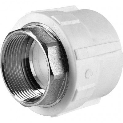 Политэк Политэк White fittings 32x1 Муфта комбинированная под шестигранник внутр. резьба для полипропиленовых труб под сварку (цвет белый)