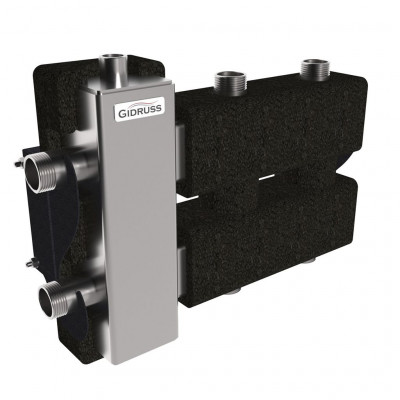 Балансировочный коллектор GIDRUSS BMSS-60-3DU.EPP (до 60 кВт, вх. G 1, 1+1+1 контура G 1, 4D-кронштейны K.UMS, EPP-термоизоляция)