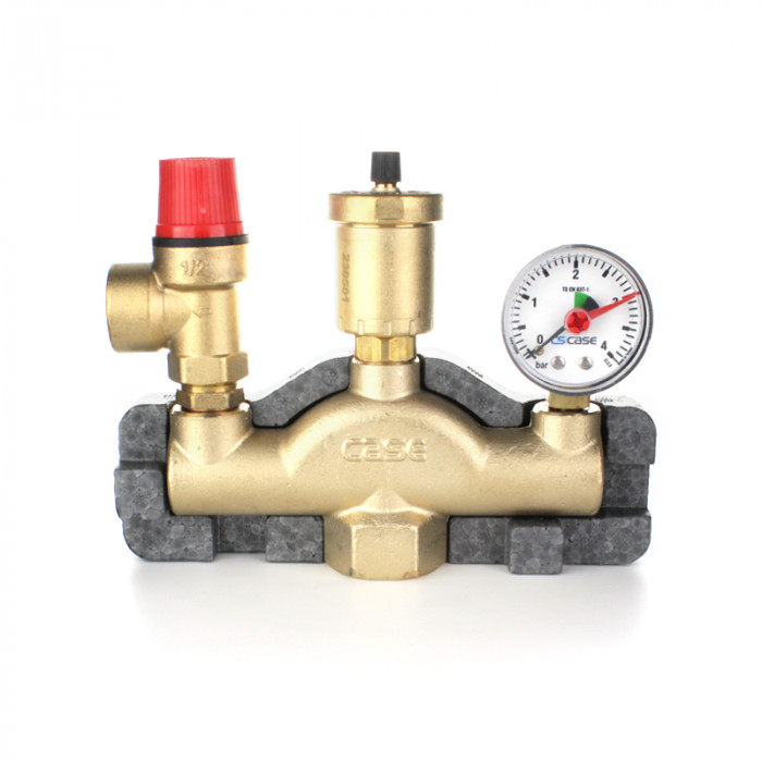 Группа безопасности котла до 50 кВт, присоединение резьбовое В 1"