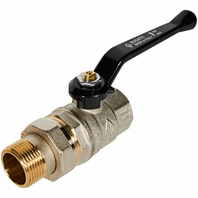 Кран шаровой BUGATTI Oregon 1” с полусгоном (ручка-рычаг алюминий) внут-наруж резьба