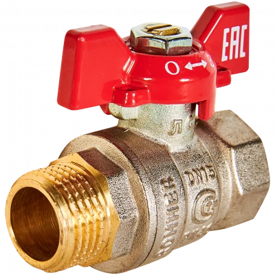 Кран шаровой ROMMER ВР/НР, ручка бабочка 1/2