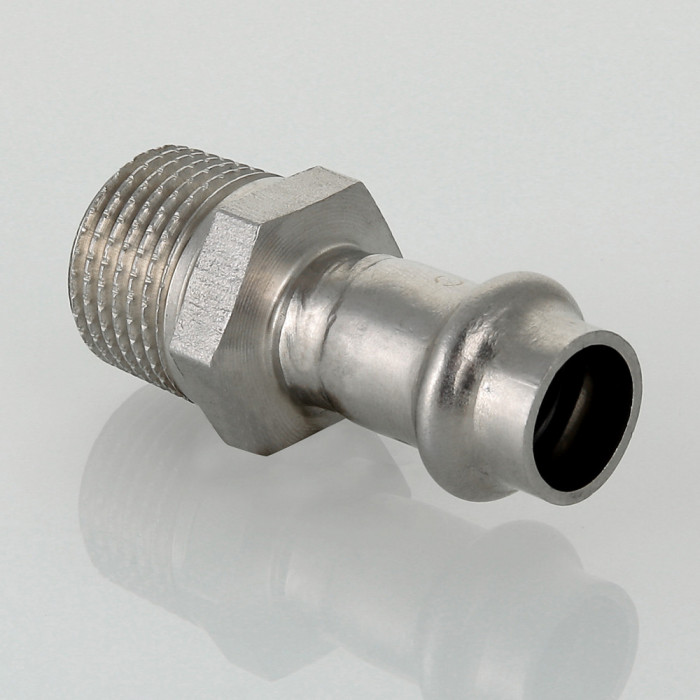 Valtec VTi.901.I.002205 Пресс-фитинг из нержавеющей стали с наружной резьбой 22 мм х 3/4"