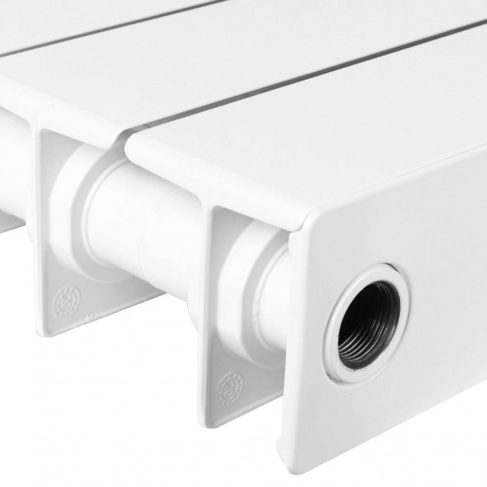 Биметаллический радиатор RIFAR SUPReMO 800, 8 секций, боковое подключение, белый