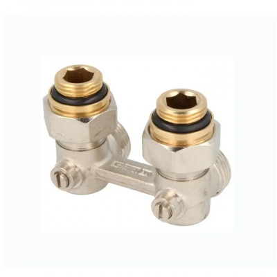 Узел нижнего подключения радиатора Simplex Standart line E1/50 угловой, G 1/2&quot; M x G 3/4&quot; M