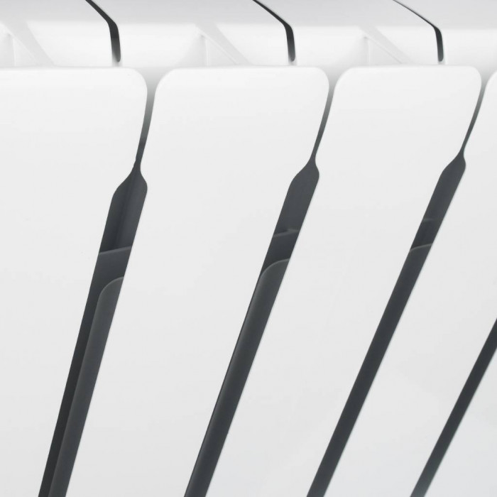 Биметаллический радиатор STOUT Space 350, 14 секций, боковое подключение, белый