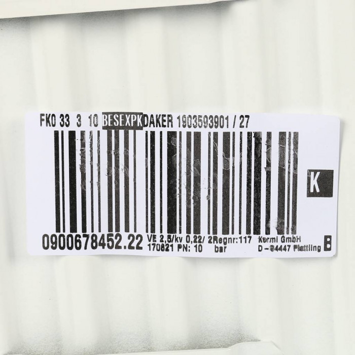 Стальной панельный радиатор Kermi Kermi Profil-K FK O 33/300/1000, боковое подключение