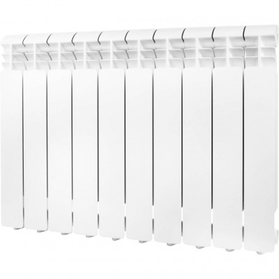 Алюминиевый радиатор Global ISEO 500 500, 10 секций, боковое подключение, белый